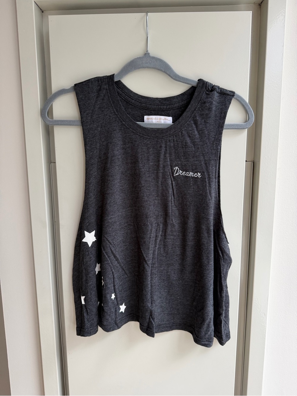 Spiritual Gangster ' Charcoal 'Dreamer' Star Muscle Tank Top